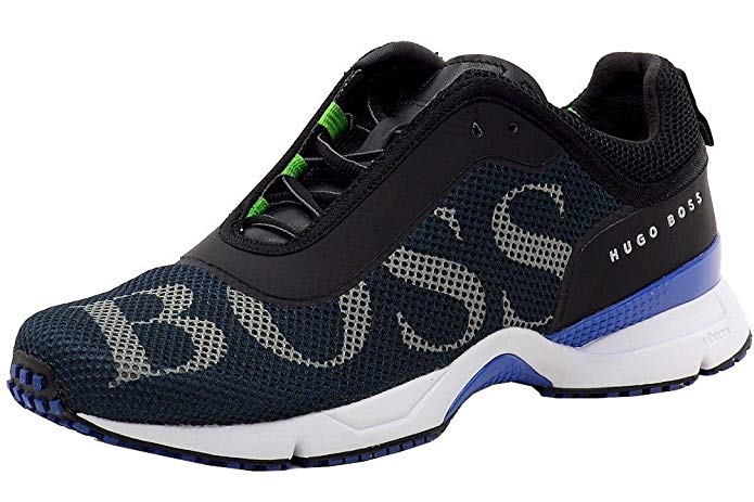 Hugo Boss Men's Velox Fashion Dark Blue Mesh Sneakers Shoes