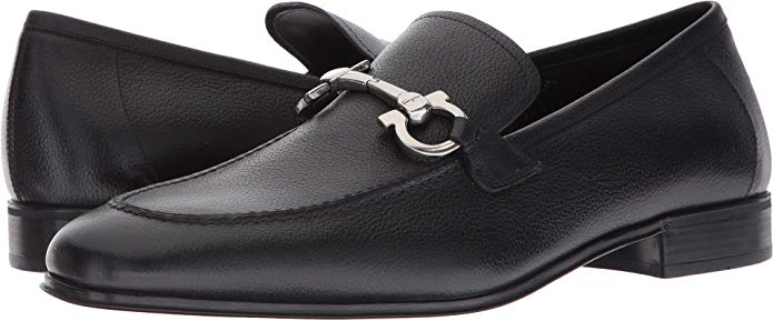 Salvatore Ferragamo Men's Flori Moccasin Black Shoe