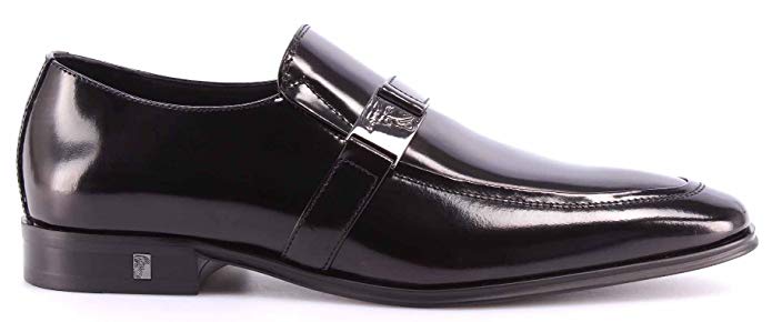 Versace Collection Men's Black Leather Oxford Dress Shoes