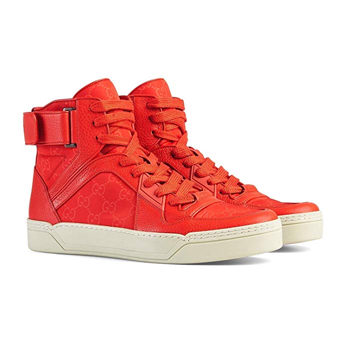 Gucci Men's Basketball High-Top Sneaker, Dusk Red 409766