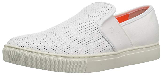 A|X Armani Exchange Men's Perforated Slip on Moccasin