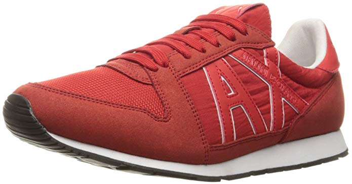 A|X Armani Exchange Men's Retro Running Sneaker Fashion, Absolute Red, 10 M US