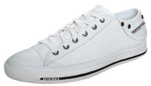 Diesel Exposure Low I White Black Leather Mens New Trainers Shoes Boots