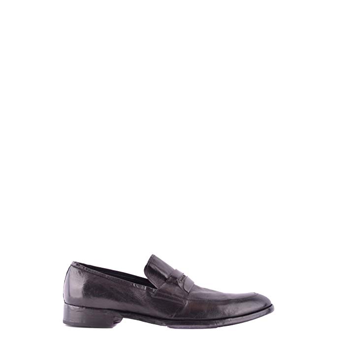 Dolce&Gabbana men's leather loafers moccasins vintage black